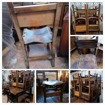 Oak & Leather Chairs
